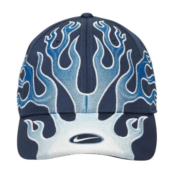 Nike Unisex Adult Club Flames Baseball Cap / Navy Blue